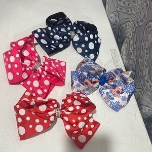 Polka Dot and Patterned Hair Bows Set new